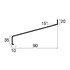 Roval Rococo waterslagprofiel - 90 mm - 2 m - aluminium - wit RAL 9001