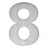 Artitec huisnummer - nr. 8 - blinde bevestiging - RVS - mat geborsteld - 120 mm