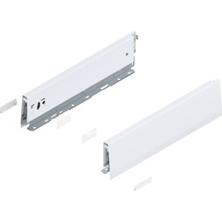Blum MERIVOBOX zijkant M-hoogte, R+L, 350mm Kleur: zijdewit