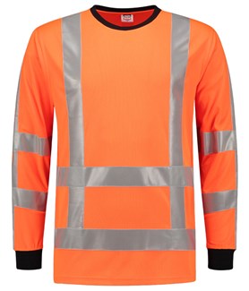 Tricorp T-Shirt RWS birdseye lange mouw - Safety - 103002 - fluor oranje - maat XXL