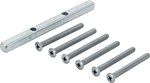 Hoppe hefschuif montageset - tbv greep binnen + buiten - M6 x 65/70