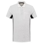 Tricorp Workwear 202002 Bi-color unisex poloshirt Wit Donkergrijs XS