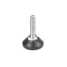Stelvoet 38mm zwart draaibaar