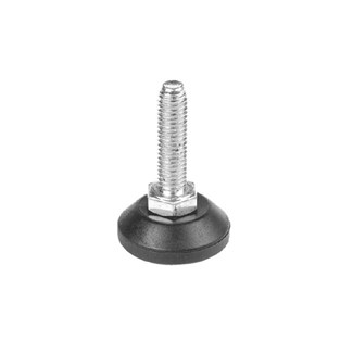 Stelvoet 38mm zwart draaibaar