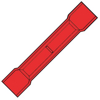 Klemko geisoleerde stootverbinder - A 1525 SK - 19 A - 0.34-1.65 mm² - rood