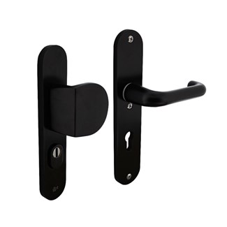 Intersteel veiligheidsbeslag greep/kruk - SKG*** met kerntrekbeveiliging - PC 72 - aluminium zwart