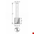 JSO-TR groeffrees HW - 15mm snijlengte 20 totale lgt 70 s8 - 24243-5-15020