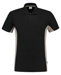 Tricorp Workwear 202002 Bi-Color unisex poloshirt Zwart Grijs 3XL