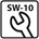 Proftec zeskantmoer [50x] - VZ - SW-10 - M6mm