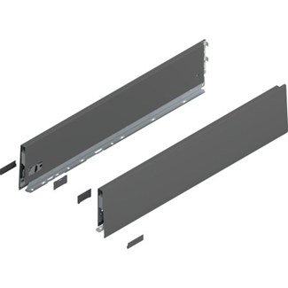 Blum MERIVOBOX zijkant K-hoogte, R+L, 600mm Kleur: orion grijs