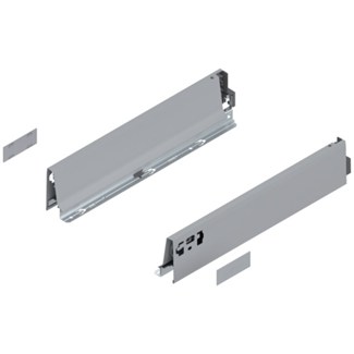 Blum ladezijkant set R+L voor TANDEMBOX Antaro  Hoogte M, incl. afdekkappen  NL: 400 mm  Kleur: Grijs