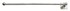 Dauby toiletrolhouder enkel - Pure Plus Square - wit brons - 350 mm - links
