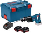 Bosch accu reciprozaag - GSA 18 V-LI - 18V - 2x5.0 Ah accu en snellader - in L-BOXX