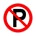 Brady verbodssticker - rond 20 cm - parkeer -P- - 800222