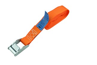 KONVOX spanband - 3 meter x 25 mm - 175/350 daN - met gesp - oranje
