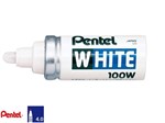 Pentel merkstift 100W - 4mm - wit - Q632400
