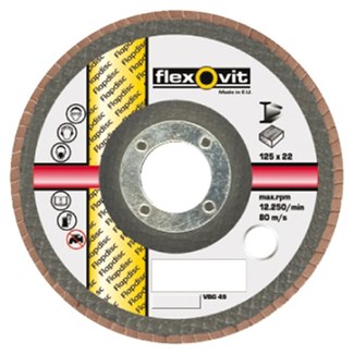 Flexovit  lamellenschijf - GFFA - 115 x 22,2 mm - K60 - 63642521047