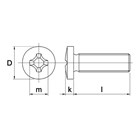 Metaalschroeven cilinderkop - philipsdrive - verzinkt