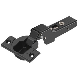 blum CLIP top 110° scharnier zonder veer voor middenaanslag en stalen schroeftop Kleur: onyx zwart