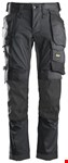 Snickers Workwear 6241 Stretch Werkbroek met holsterzakken grijs/zwart - maat 62