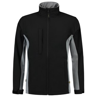 Tricorp softshell jack - Bi-Color - Workwear - 402002 - zwart/grijs - maat XL