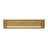 Intersteel briefplaat rechthoekig - met klep/regenrand - 340x75 mm - messing getrommeld