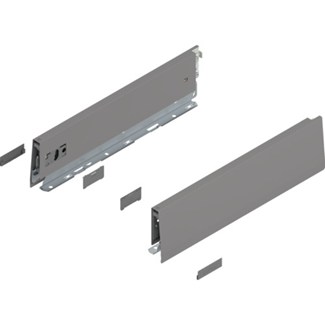 Blum MERIVOBOX zijkant M-hoogte, R+L, 350mm Kleur: indium grijs