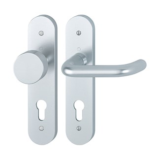 Hoppe deurkruk/knop op schild - Paris - PC 72 rechts - F1