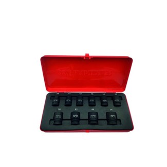 XHANDER Slagdoppenset 1/2" zeskant 10-24mm - 10-delig