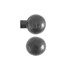 Dauby meubelknop - Pure PT-25 - verouderd ijzer zwart - 25 mm