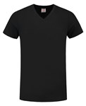 Tricorp T-shirt V-hals fitted - Casual - 101005 - zwart - maat M