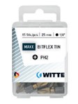 Witte phillips bits MAXX Bitflex tin [5x] - 1/4'' - PH 1 - 25 mm