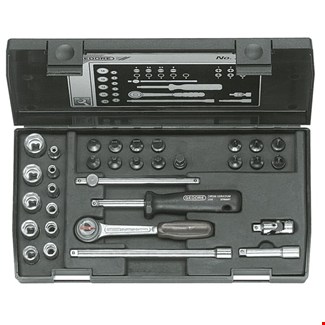 GEDORE handdoppenset - 20 IMU-3 - 1/4 inch - 6-kant - 32-delig