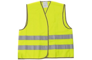 Sacobel verkeersvest - geel - 2 horizontale strepen - maat L