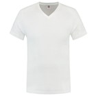 Tricorp T-shirt V-hals fitted - Casual - 101005 - wit - maat 4XL