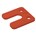 Gebr. Bodegraven drukplaten - met sleuf - 5 mm - kunststof - rood - 192 st