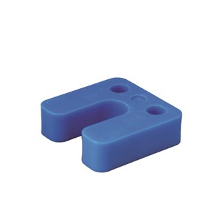 Gebr. Bodegraven drukplaten - met sleuf - 20 mm - kunststof - blauw - 48 st 