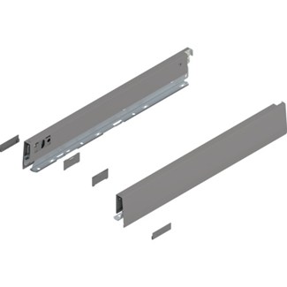 Blum MERIVOBOX zijkant N-hoogte, R+L, 450mm Kleur: indium grijs