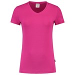Tricorp dames T-shirt V-hals 190 grams - Casual - 101008 - fuchsia - maat M