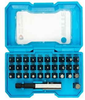 Witte bitset - PH/PZ/Torx/adapter - 32-delig - in box - 31201