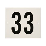 Besbo huisnummerplaat - Nr. 33 - aluminium