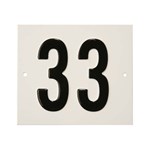 Besbo huisnummerplaat - Nr. 33 - aluminium