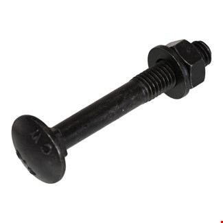 Blackline slotbouten met moer en ring - HCP-COATING - DIN603/555 - 6904.11 serie
