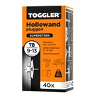 Toggler hollewandplug (40x) - TB 9-13 mm - oranje