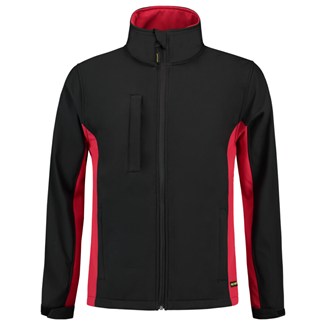 Tricorp softshell jack - Bi-Color - Workwear - 402002 - zwart/rood - maat 4XL