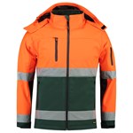 Tricorp softshell jack - Bi-color - Safety - 403007 - fluor oranje/groen - maat S