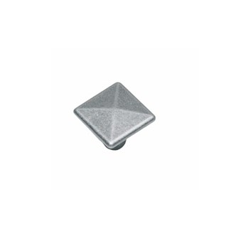 Intersteel meubelknop - vierkant - 26 mm - oud grijs