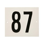 Besbo huisnummerplaat - Nr. 87 - aluminium