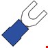Klemko geisoleerde vorkkabelschoen - A 2540 GS * - M4 - 27 A - 1.04-2.63 mm² - B=7.2 - extra wijd - blauw