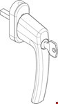 Roto raamkruk Rotoline F1 afsluitbaar stift 30mm 228125